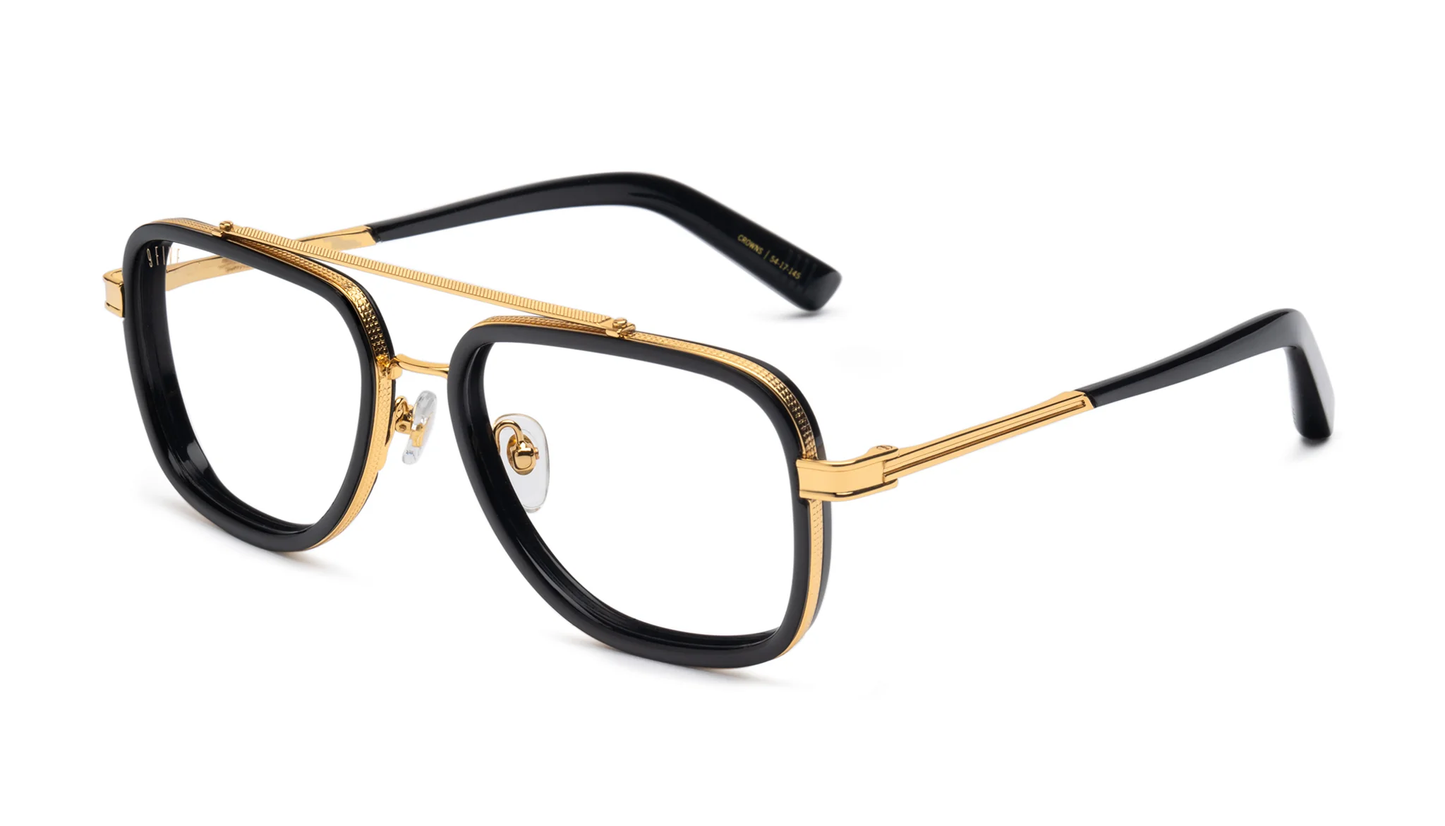 9FIVE Crowns Black &amp; Gold - Clear Lens