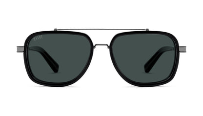 9FIVE Crowns Gun metal - Dark Olive Sunglasses
