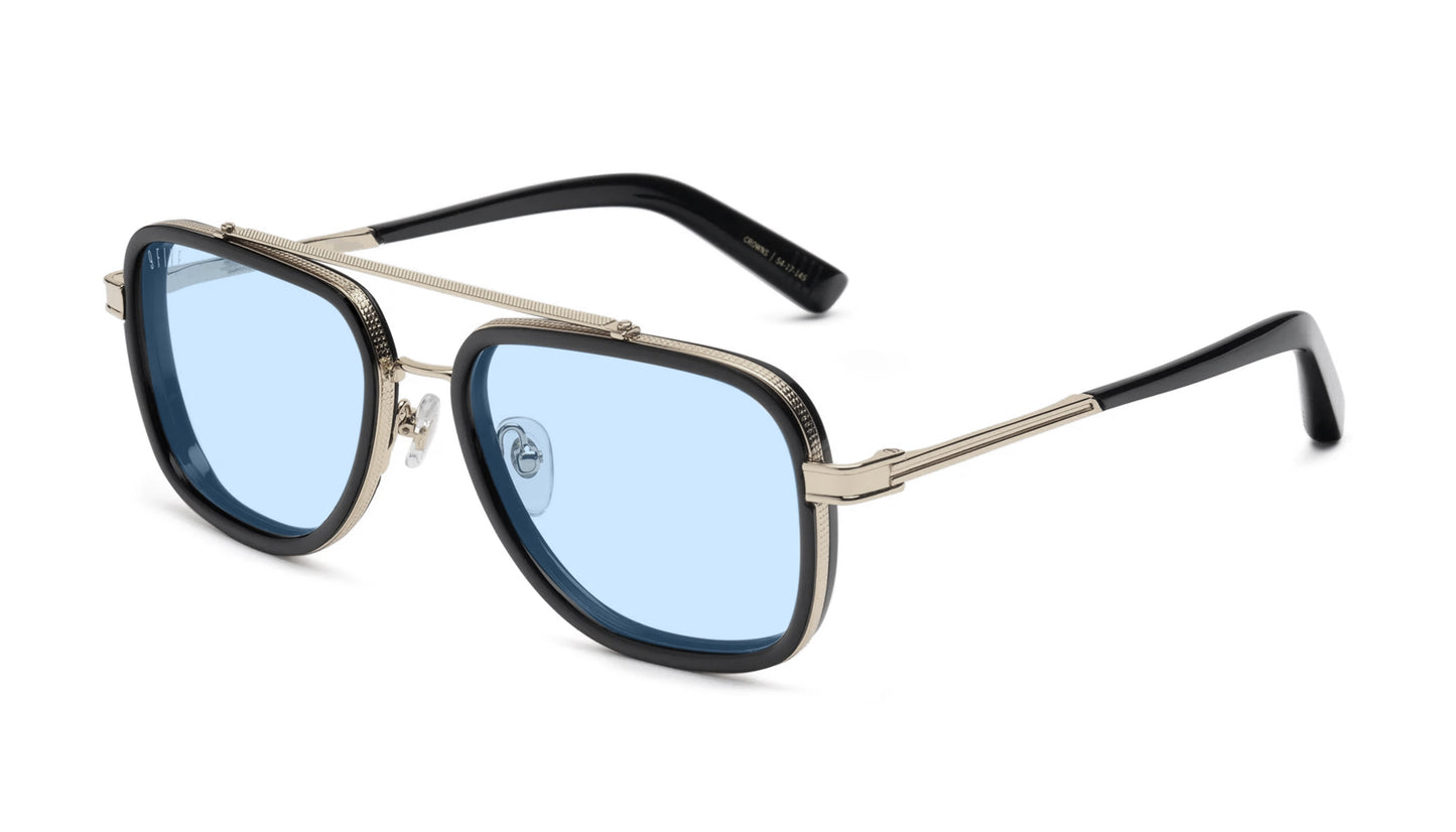 9FIVE Crowns Platinum - Crystal Blue Sunglasses