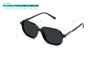 9FIVE Fronts Black & Gold - Gradient Sunglasses