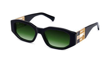 9FIVE Levels Black &amp; Gold Green Gradient Lens