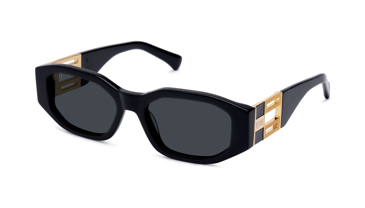 9FIVE Levels Black &amp; 24K Gold Sunglasses