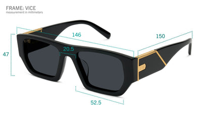 9FIVE Vice Black & Gold - Black Gradient Lens