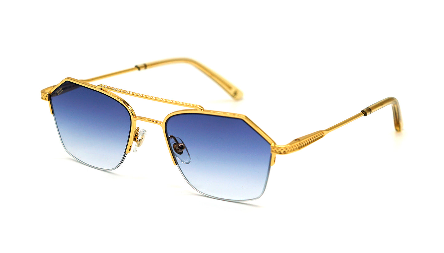 Hors-série: 9FIVE Quarter Black & Gold – Blue Gradient Sunglasses