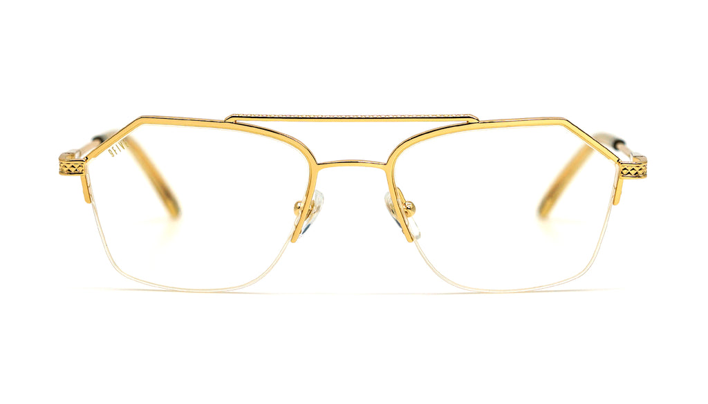 9FIVE Quarter AC Black & Gold Clear Lens Glasses ✔️