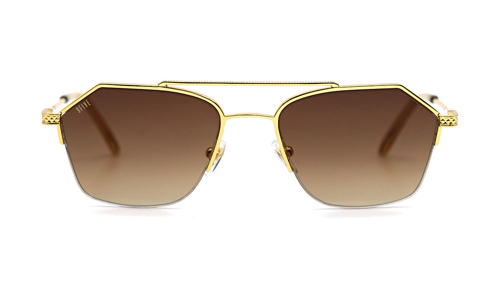 Hors-série: 9FIVE Quarter Black & Gold – Sienna Brown Sunglasses ✔️