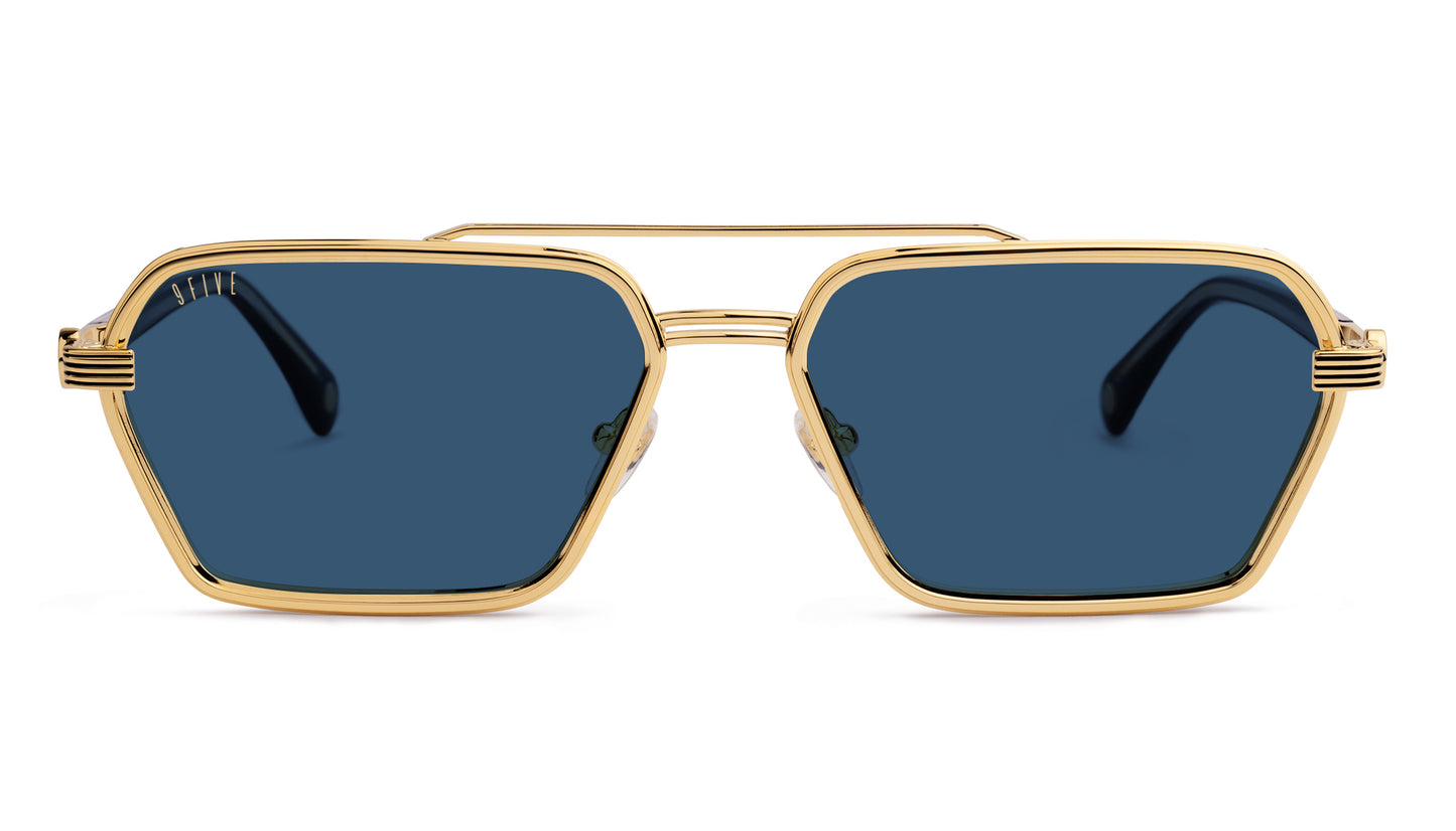 9FIVE Reigns XL Black & Gold - Blue Photochromic Lens