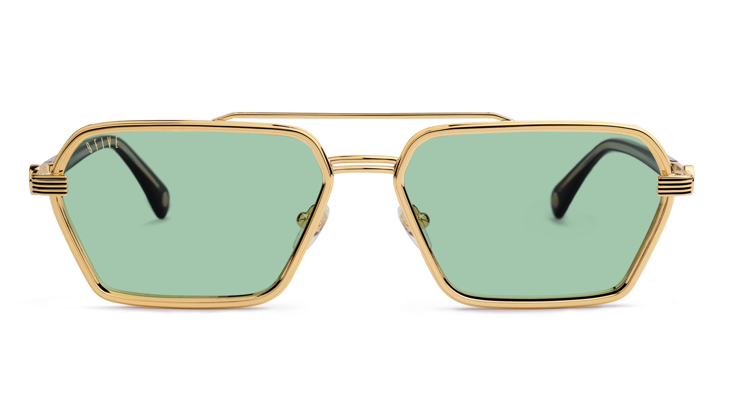 9FIVE Reigns XL Black & Gold - Jade/Green Photochromic Lens