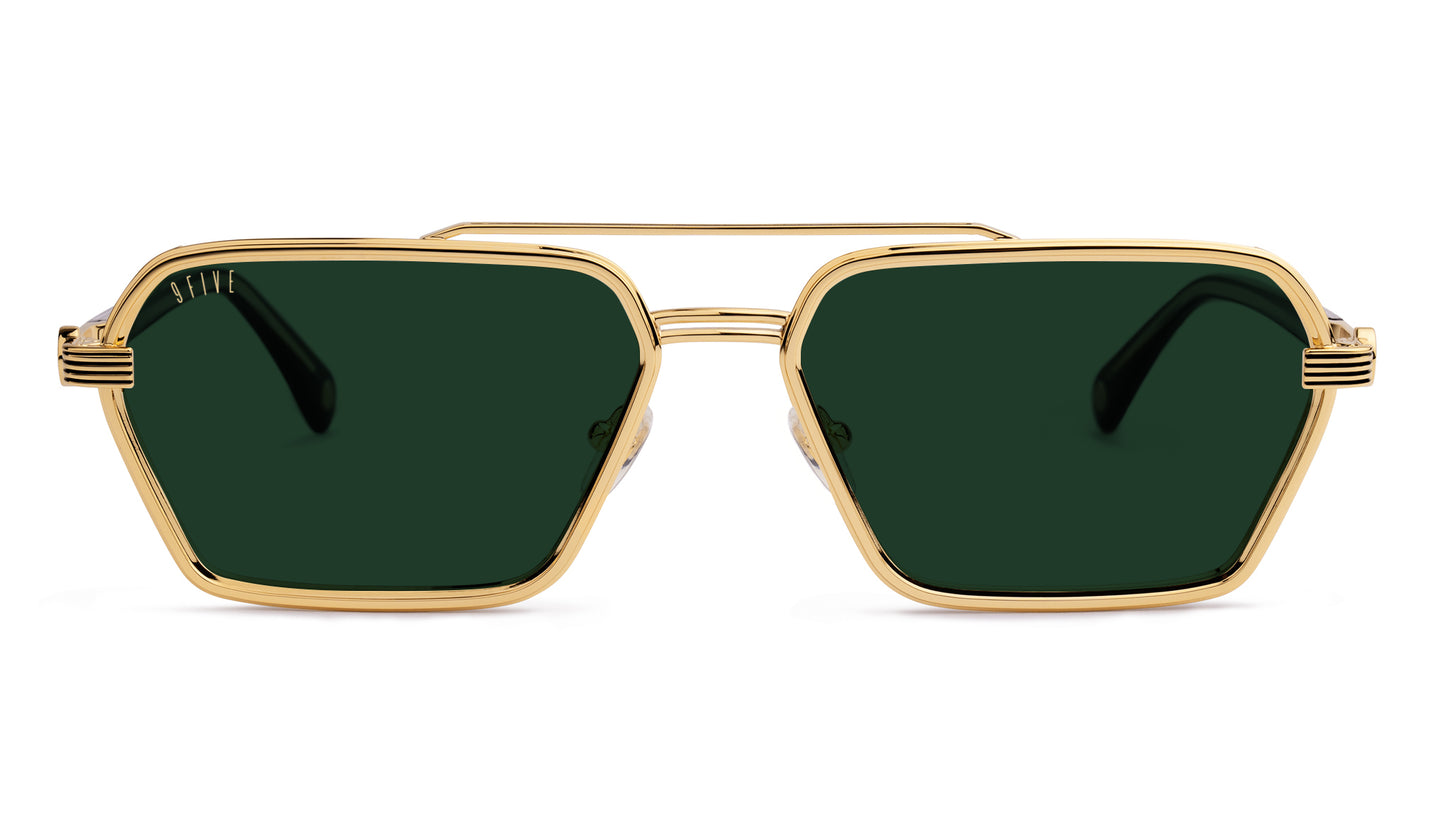 9FIVE Reigns XL Black & Gold - Jade/Green Photochromic Lens