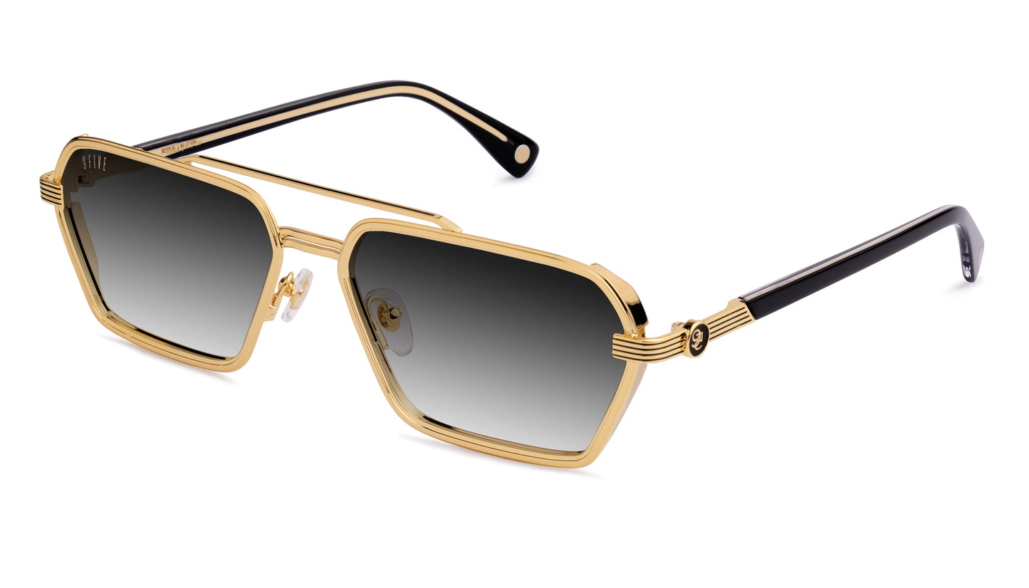 9FIVE Reigns XL Black & Gold - Black Gradient Lens