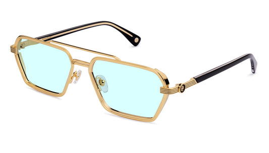 9FIVE Reigns XL Black & Gold - Blue Photochromic Lens