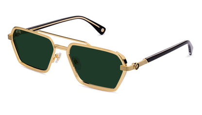 9FIVE Reigns XL Black & Gold - Jade/Green Photochromic Lens