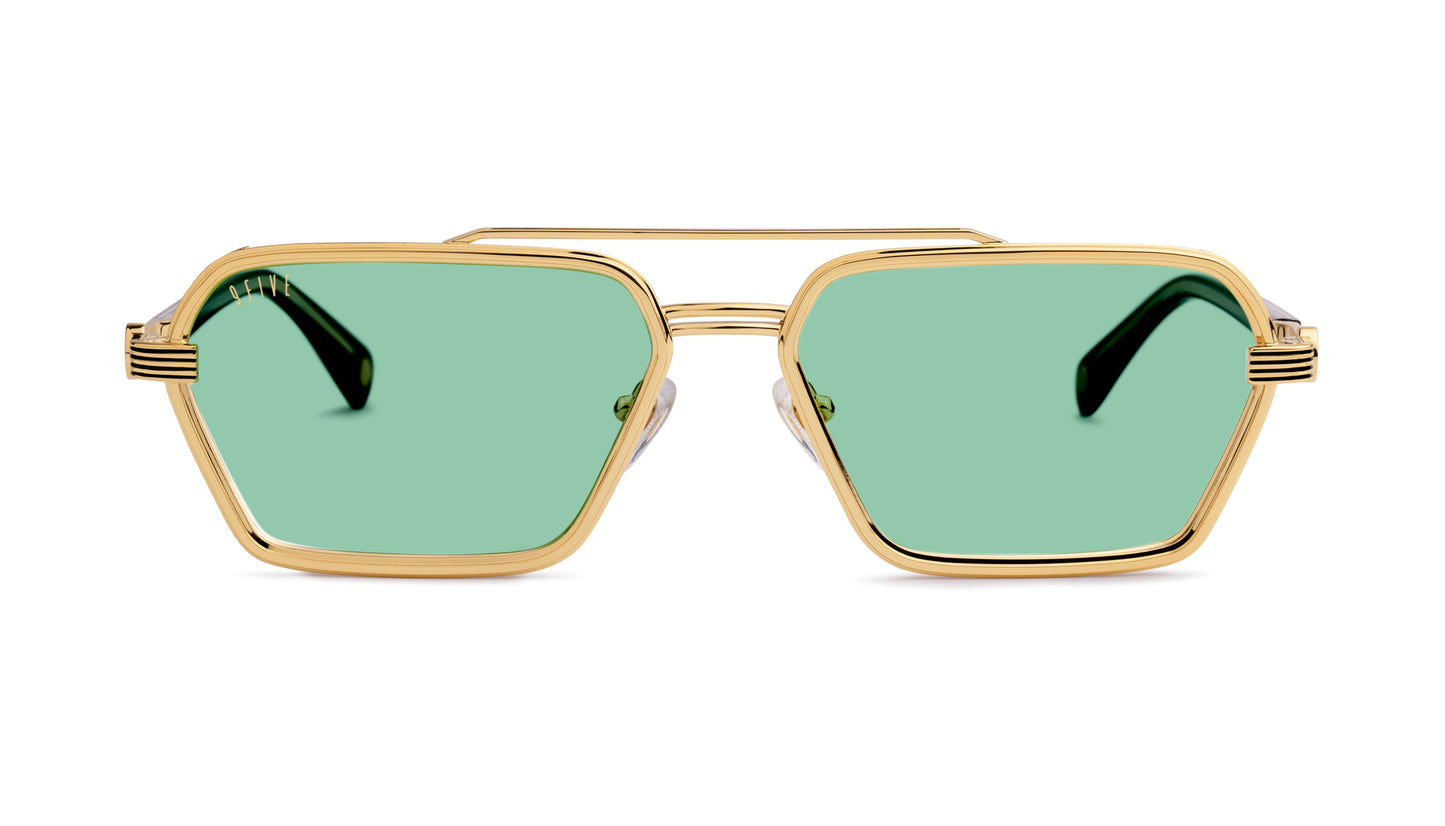 9FIVE Reigns Black & Gold - Jade/Green Photochromic Lens
