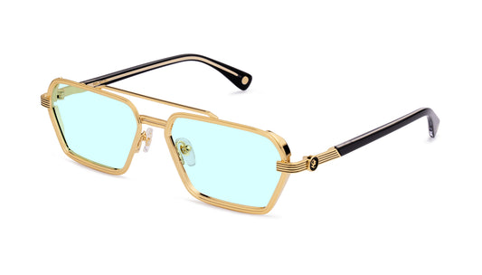 9FIVE Reigns Black &amp; Gold - Blue Photochromic Lens