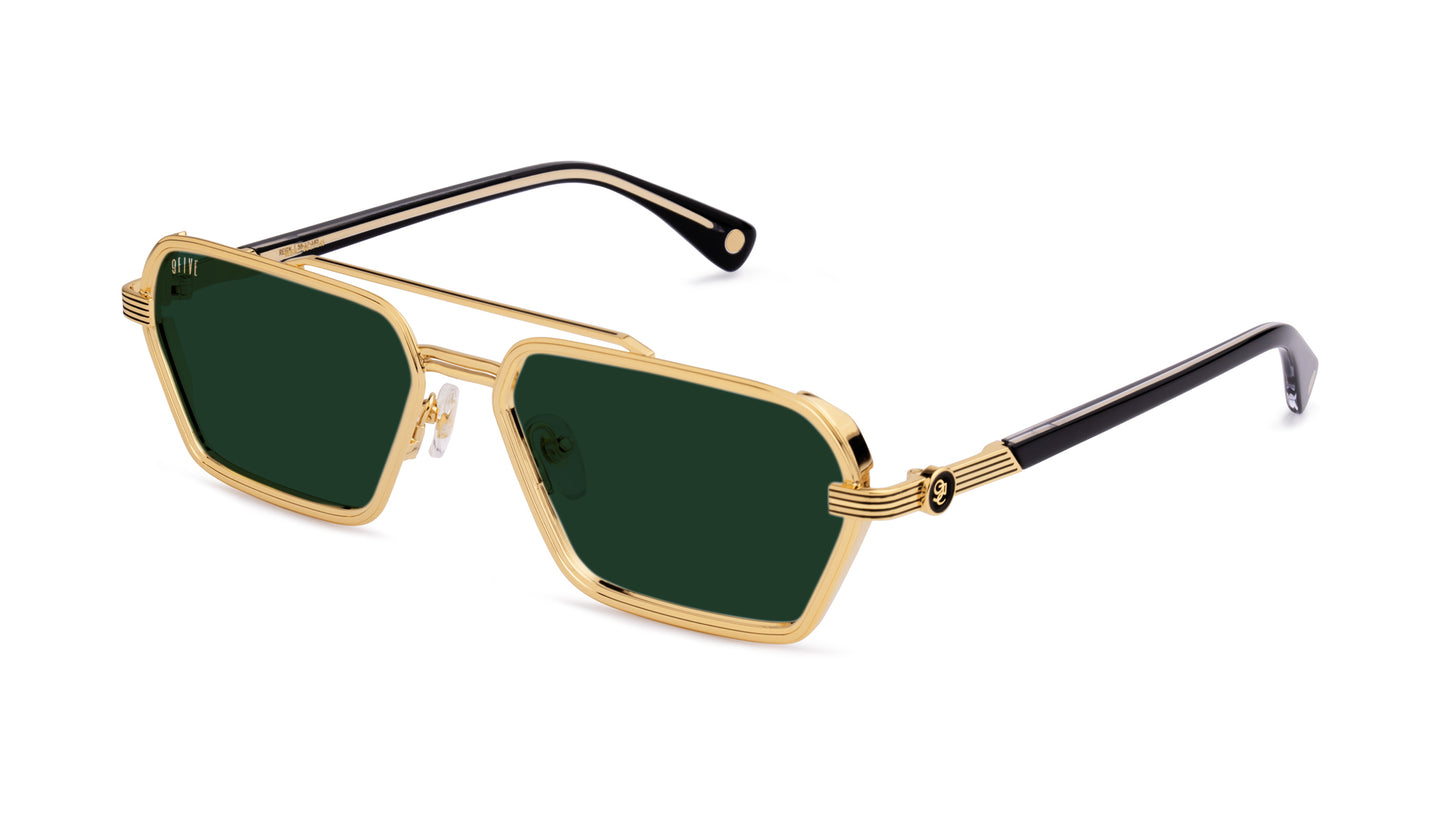 9FIVE Reigns Black & Gold - Jade/Green Photochromic Lens