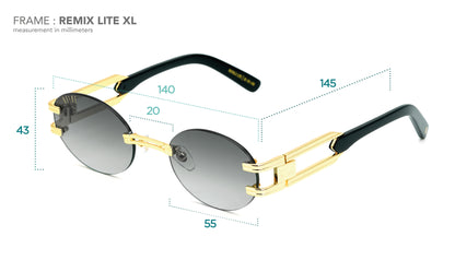 EU Exclusive : 9FIVE Remix XL Platinum - Midnight Blue Gradient Lens