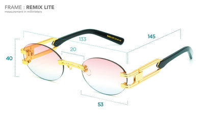 EU Exclusive: 9FIVE Remix Lite Gold w/ Pink-Blue Bicolor Lens