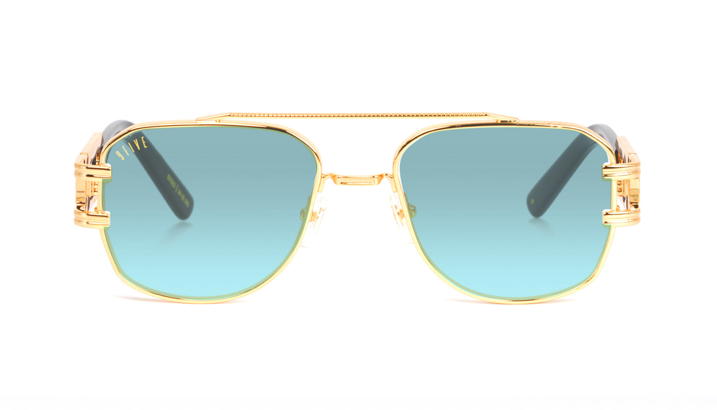 9FIVE Royals Black & Gold - Teal Gradient Lens