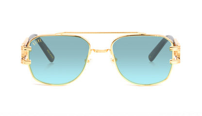 9FIVE Royals Black & Gold - Teal Gradient Lens