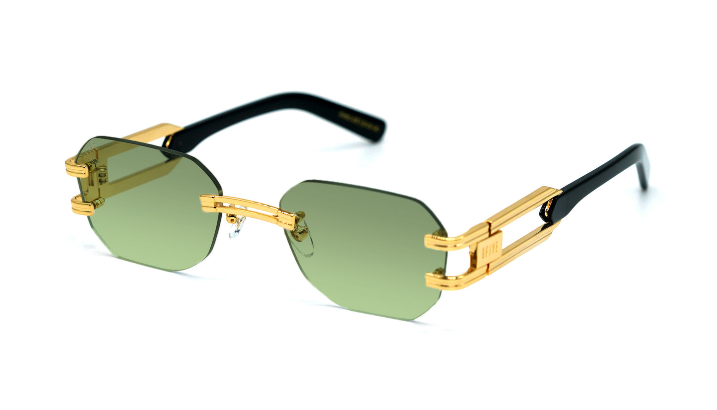 9FIVE Royals Lite Black & Gold – Olive gradient lens