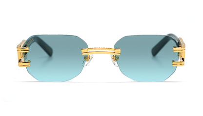 9FIVE Royals Lite Black & Gold – Teal gradient lens