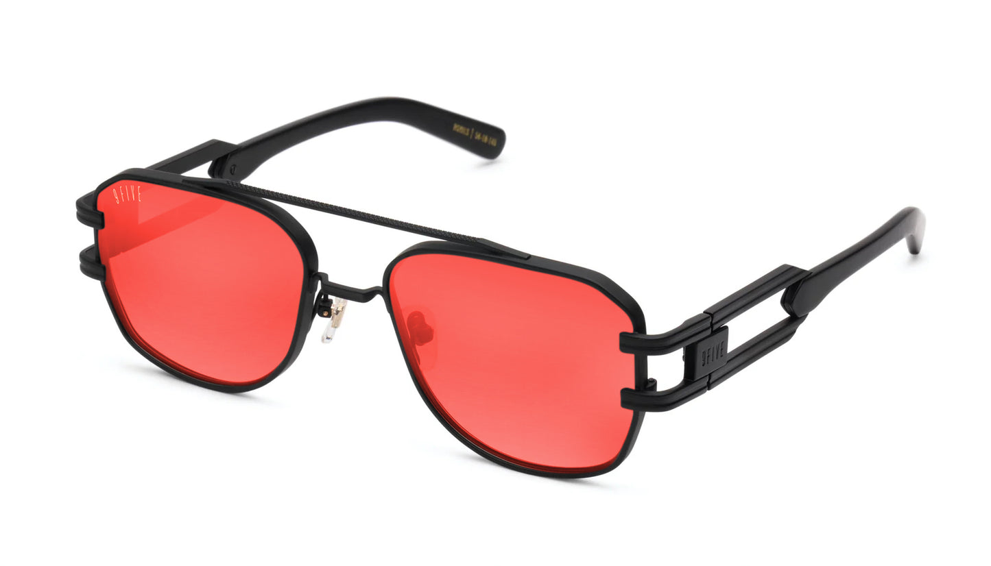 9FIVE Royals Matte Black - Burgundy gradient Lens