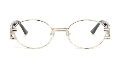 9FIVE St. James Black &amp; Platinum Clear Lens Glasses