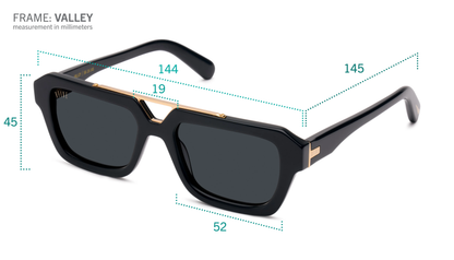 EU Exclusive: 9FIVE Valley - Black &amp; Gold - Green Gradient Lens