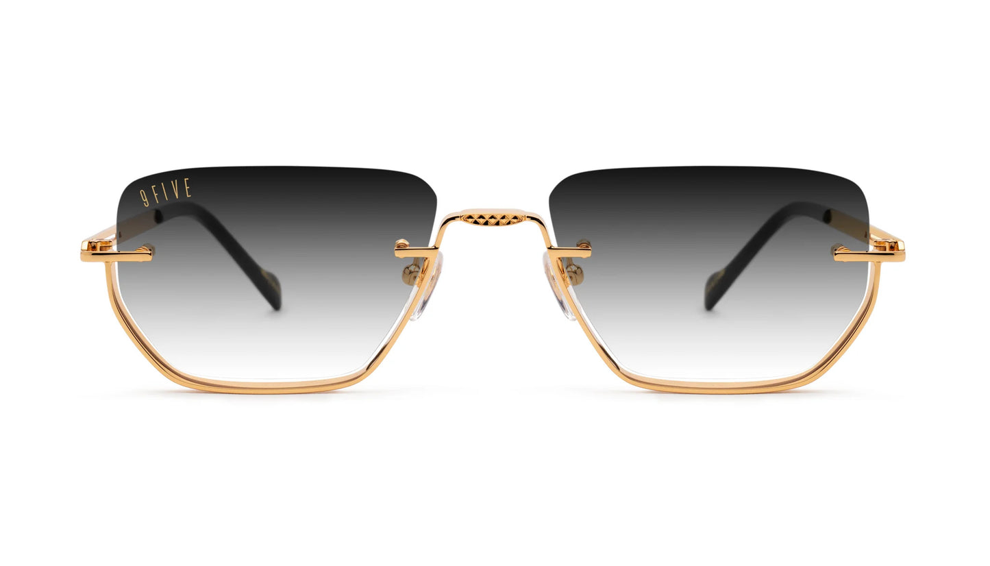 9FIVE Villa Black &amp; Gold - Gradient Sunglasses