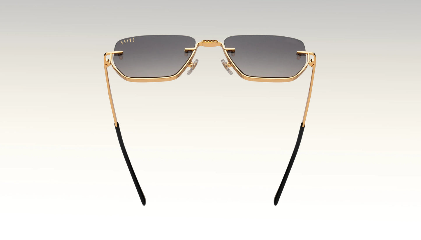 9FIVE Villa Black &amp; Gold - Gradient Sunglasses