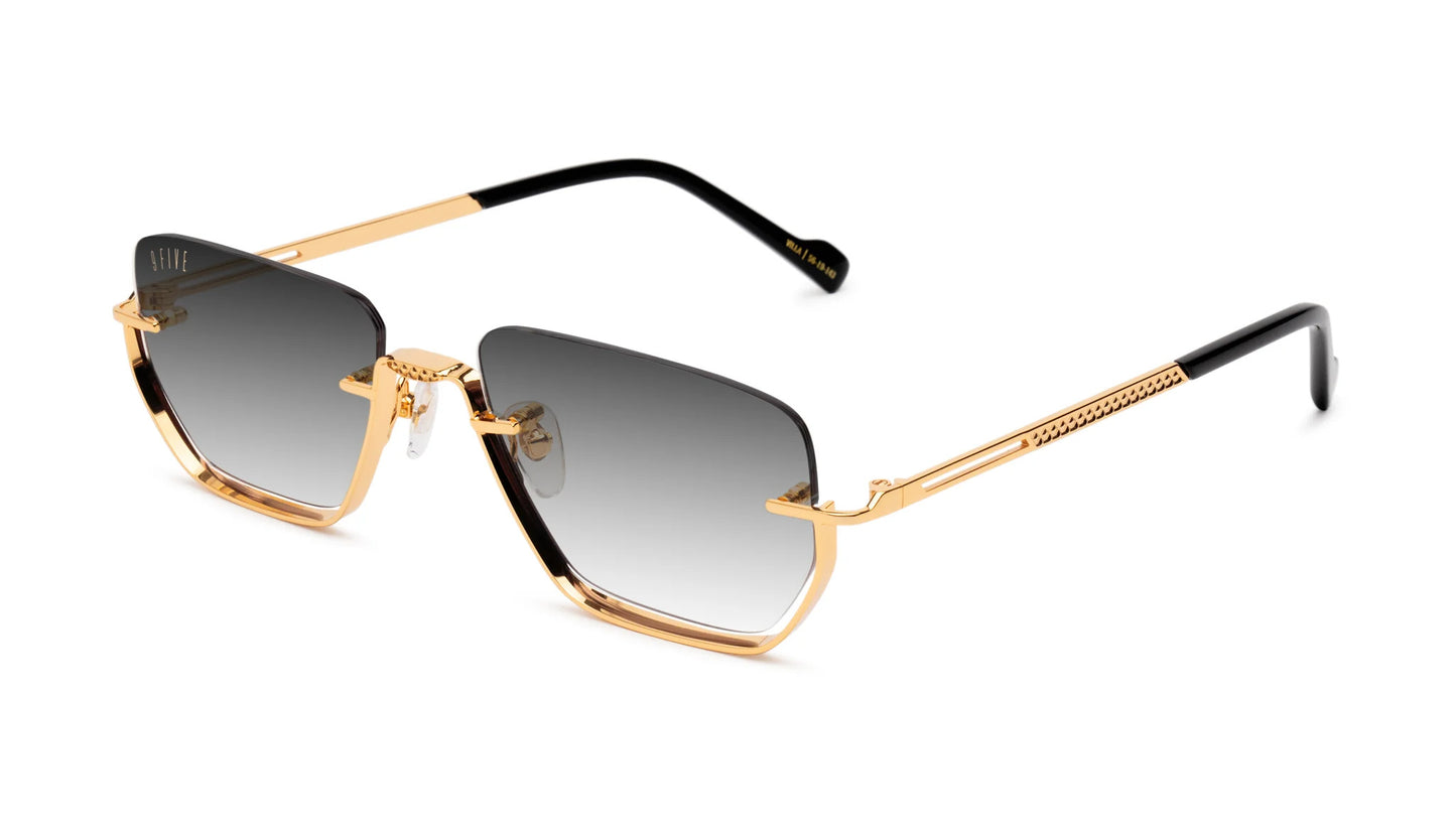 9FIVE Villa Black &amp; Gold - Gradient Sunglasses