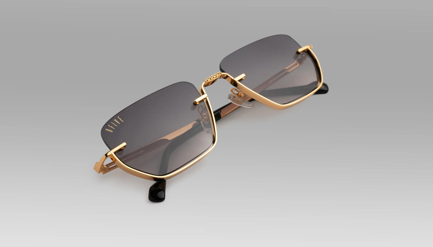 9FIVE Villa Black &amp; Gold - Gradient Sunglasses