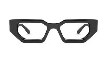 9FIVE Vincent Black & Gold - Clear Lens Glasses