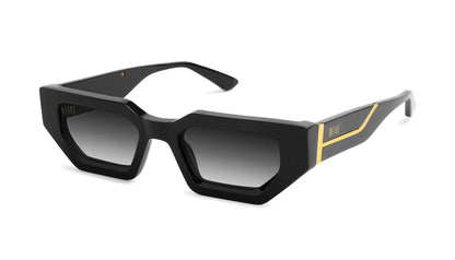 9FIVE Vincent Black & Gold - Gradient Sunglasses