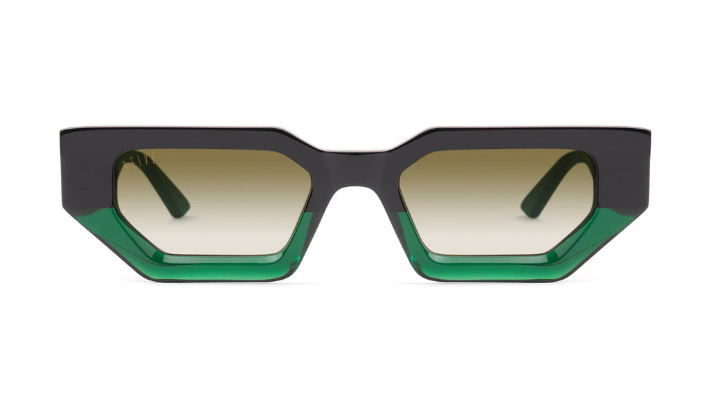 9FIVE Vincent Tundra Green - Sepia Gradient Sunglasses -Limited