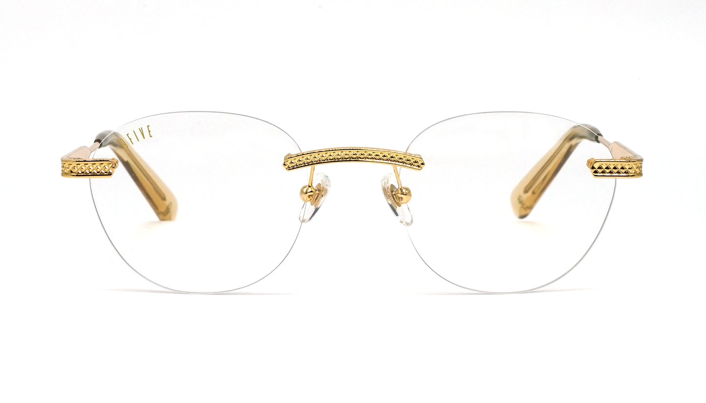 9FIVE Dime Lite Gold Clear Lens Glasses