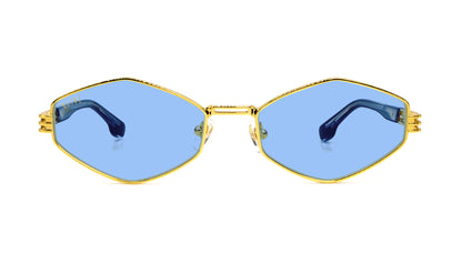 9FIVE Iris Rhombus Black &amp; Gold - Blue Photochromic Lens