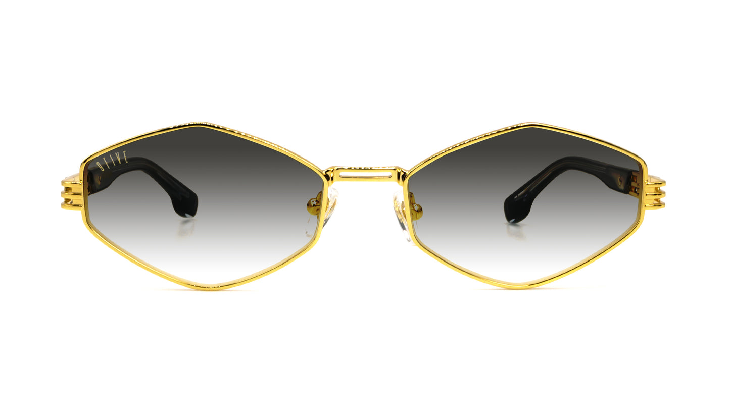 9FIVE Iris Rhombus Black &amp; Gold - Gradient Sunglasses