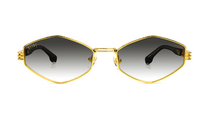 9FIVE Iris Rhombus Black &amp; Gold - Gradient Sunglasses