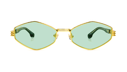 9FIVE Iris Rhombus Black &amp; Gold - Jade/Green Lens