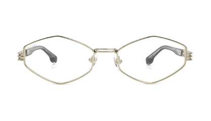 9FIVE Iris Rhombus Platinum - Clear Lens Glasses