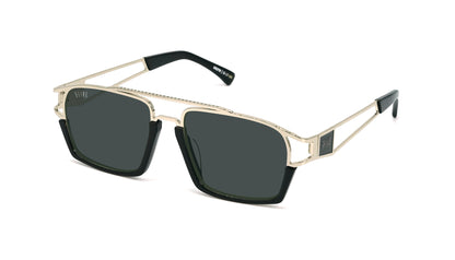 9FIVE Kingpin Black &amp; Gold Sunglasses
