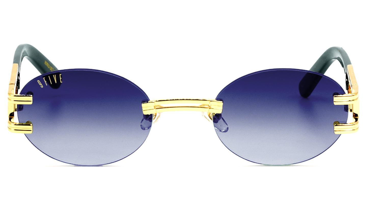EU Exclusive : 9FIVE Remix XL Black & Gold - Blue UG-40 Gradient Lens