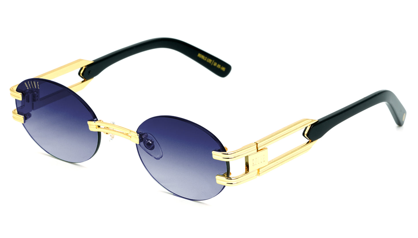 EU Exclusive : 9FIVE Remix XL Black & Gold - Blue UG-40 Gradient Lens