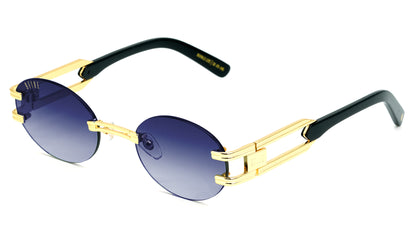 EU Exclusive : 9FIVE Remix XL Black & Gold - Blue UG-40 Gradient Lens