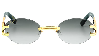 EU Exclusive : 9FIVE Remix XL Black & Gold - Black Gradient Lens