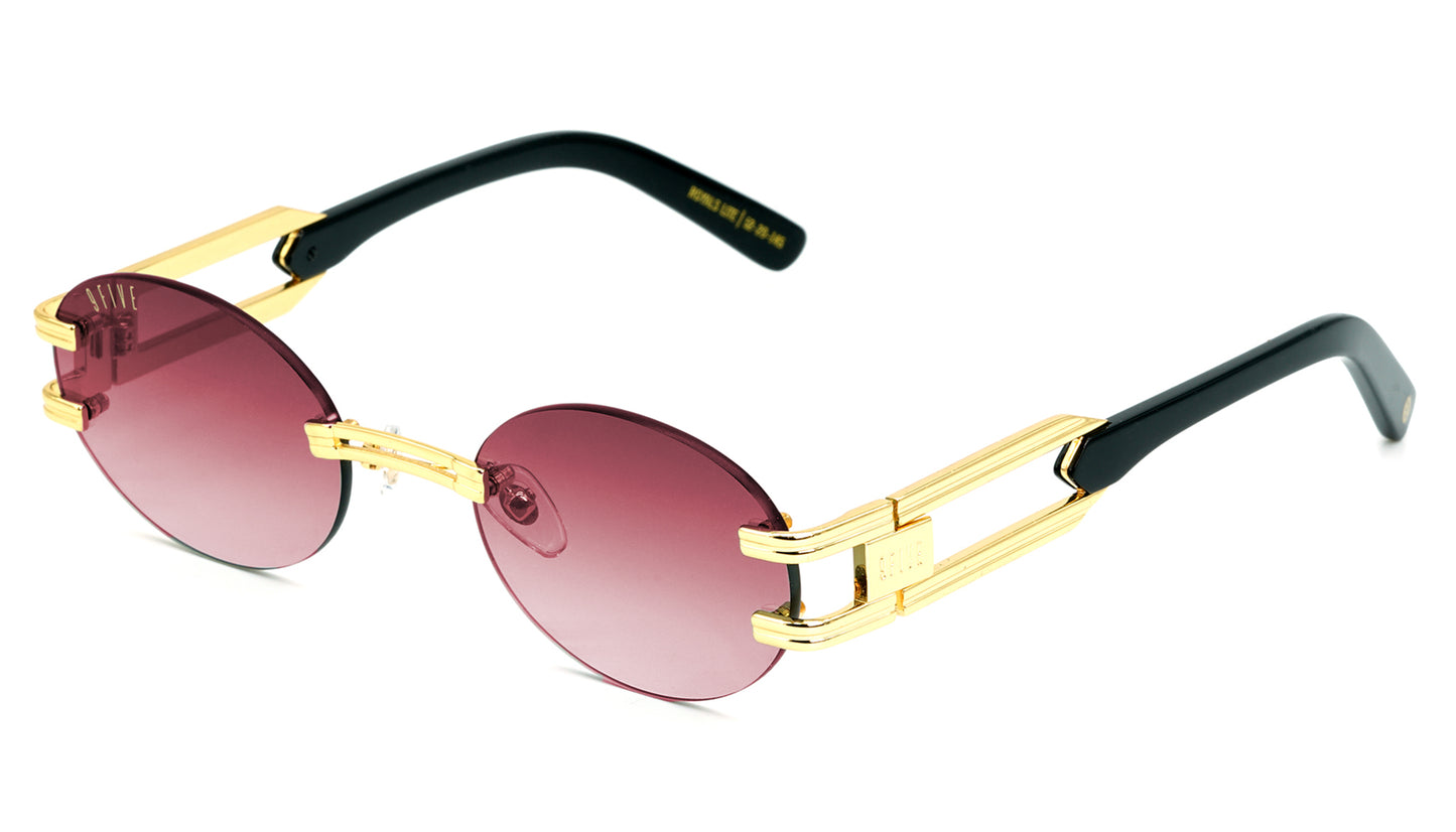 EU Exclusive : 9FIVE Remix XL Black & Gold - Maroon Gradient Lens
