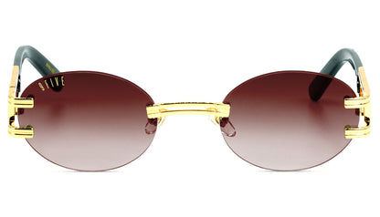 EU Exclusive : 9FIVE Remix XL Black & Gold - Sienna Gradient Lens