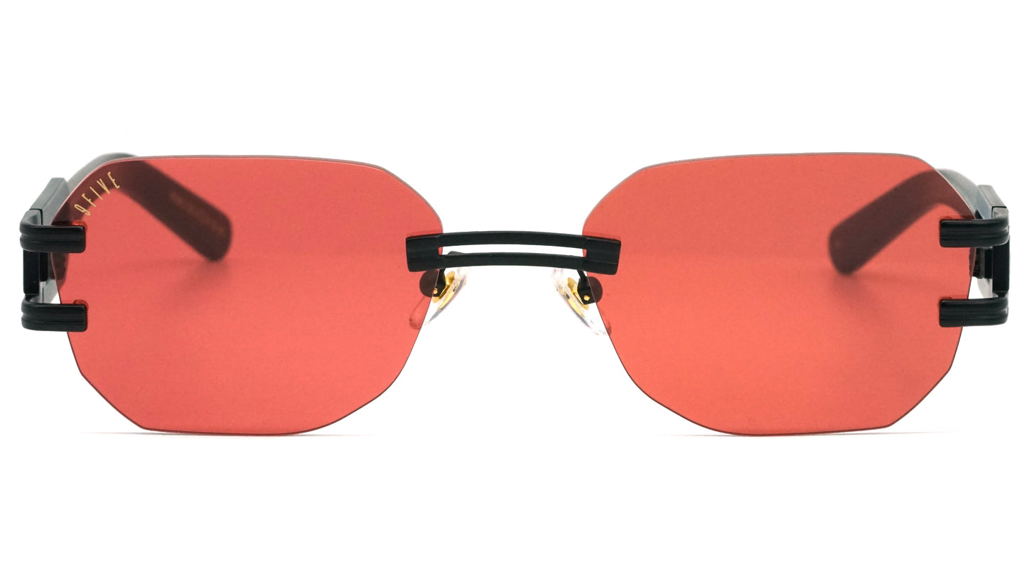 9FIVE Royals Lite <STRONG> XL </STRONG> Matte Blackout - Burgundy Gradient Lens