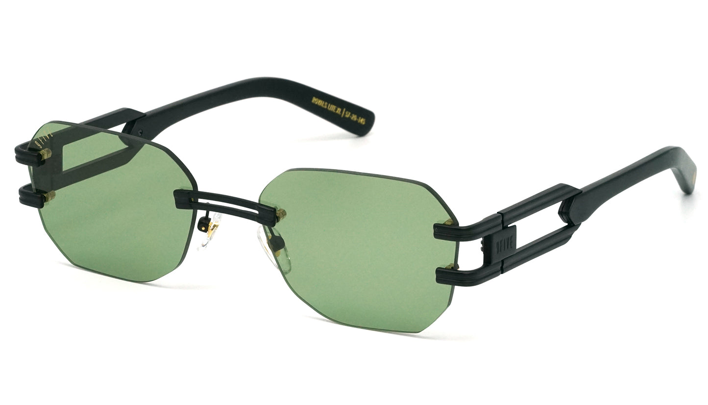 9FIVE Royals Lite <STRONG>XL</STRONG> Matte Blackout - Olive Gradient Sunglasses